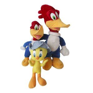Vintage Woody Woodpecker & Tweety Bird Plushies Stuffed Animal Plush